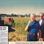 Jimmy Carter at Humshaugh Cricket Club 1987